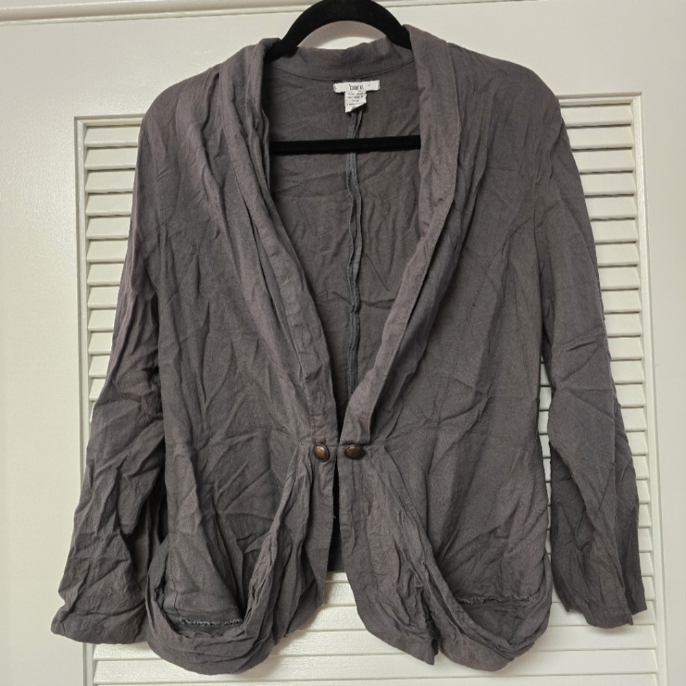 Bar III - Grey Long-Sleeve Lightweight Jacket